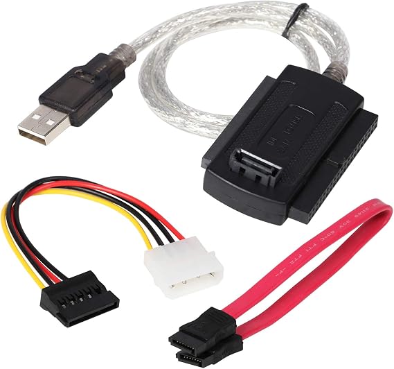 DIGIFLEX SATA IDE to USB Adapter Cable – 2.5/3.5 HDD &amp; Optical Drive | connects SATA and IDE drives, supports hard disks and CD/DVD drives, USB 2.0 computer link, data transfer and drive access