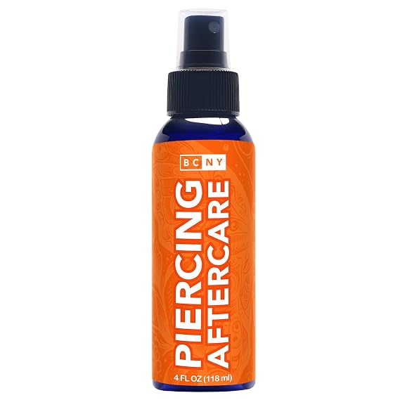 Body Candy Piercing Aftercare Spray 4oz - Sea Salt Saline Wash for Nose, Ear & Belly Piercings and Keloids - Soothing Bump Care, Made in USA