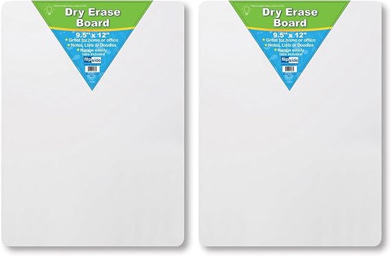 Flipside, FLP10065, Unframed Mini Dry Erase Board, 1 Each,White (Pack of 2)