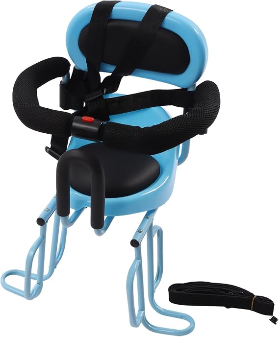 DHBREK Kids Bike Seat Rear Mounted Bike Seat Child Rear Seat with Seat Cushion, Bicycle Accessories for Adult Bikes Bicycle Baby Kids Rear Seat with Back Rest Foot, Easy to Use and Installation