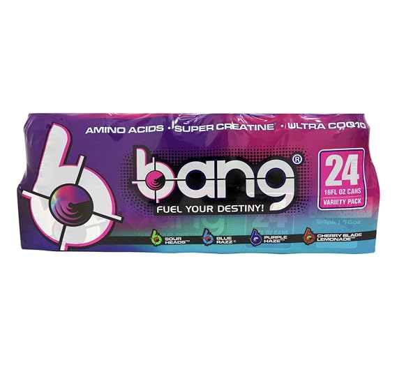 Bang Bang Fuel Your Destiny Cans Variety Pack 24 X 16 FL Ounce Total Net Wt 384 Fl Ounce, 384 Fl Ounce