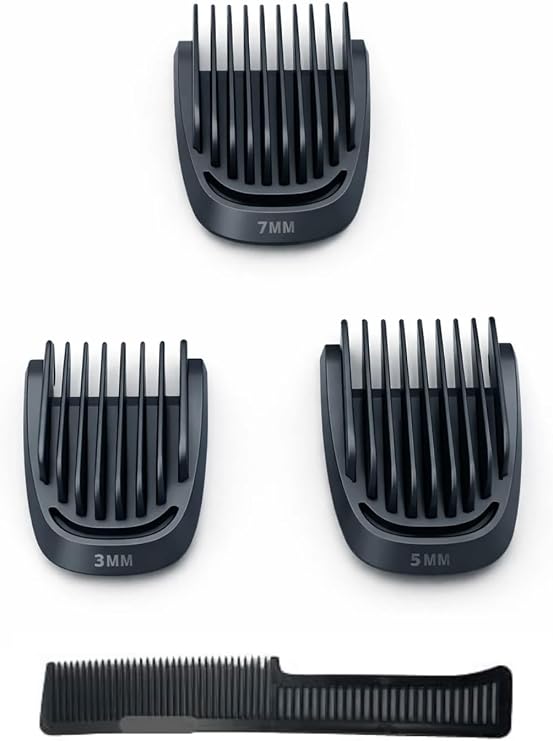 Trimmer 3mm 5mm 7mm Replacement Blade Guard Comb Set for Philips Norelco | Fits MG3740 MG3750 MG3910 MG3919 MG3939 MG5750 MG5910 MG5970 MG7750 MG7770 MG7910 MG9525 MG9580 MG9730 and Other MG Models