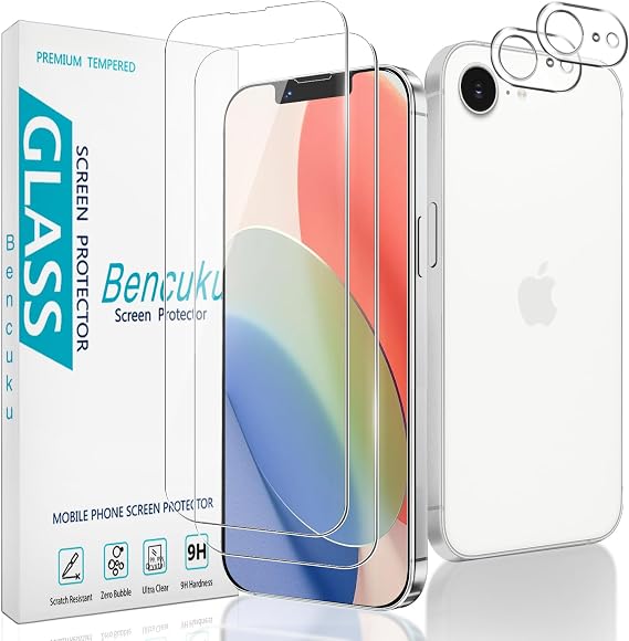 2+2 Pack Screen Protector for iPhone 17e/iPhone 16e Tempered Glass