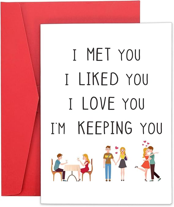 FOOZDEEVAAQ Gifts for Boyfriend Girlfriend National Boyfriend Day Gifts | 1st Paper Anniversary Day Gifts for Couple Husband Birthday Cards from Wife Christmas Stuffers Valentines Gifts for Him Her