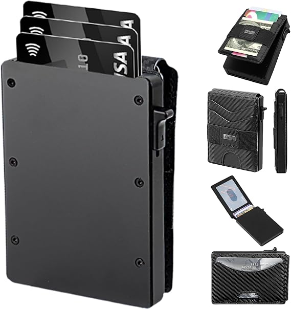 Slim Wallet for Men,Pop Up Wallet with Money Clip, Bifold Wallet