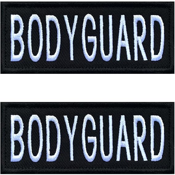 Antrix 2 Packs Bodyguard Tactical Funny Patch Hook and Loop Embroidered Fastener Emblem Service Dog Animals Patch for Working Training Dogs Animals Vests Harness Collar Clothes