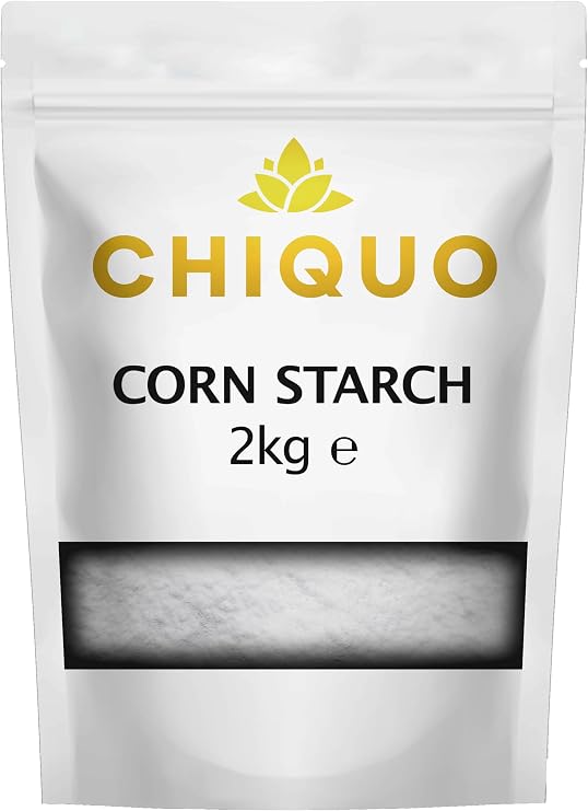 Chiquo Corn Starch 2kg | Vegan-Friendly & Non-GMO | Perfect Thickener for Soups, Sauces, Gravies, Baking & Desserts | Resealable Pack for Freshness