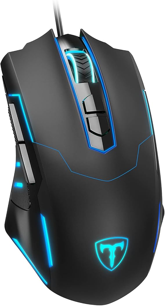Wired Gaming Mouse, Computer Mouse Wired RGB LED for PC Laptop Gamer | 7200 Adjustable DPI, 7 Programmable Buttons, USB Ergonomic PC Gaming Mice for Gaming, Daily Work and Office Computer