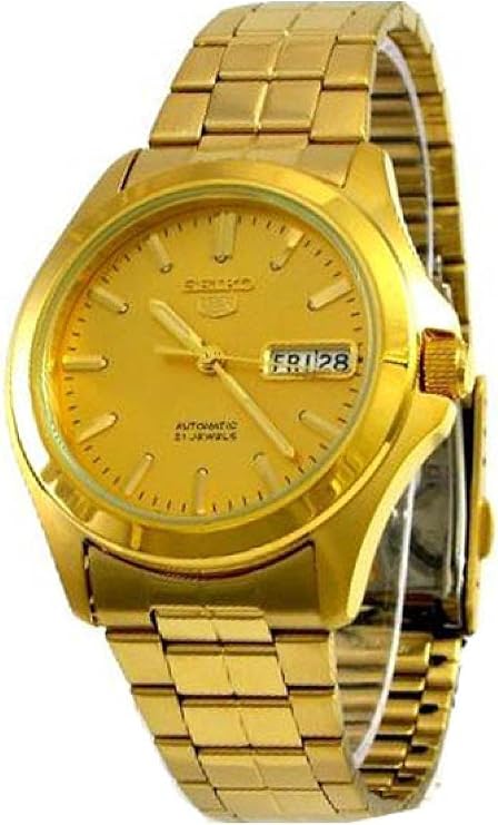 Seiko Men's SNKK98 Stainless Steel Analog with Gold Dial Watch