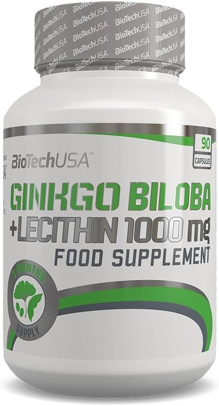 BiotechUSA Ginkgo Biloba + Lecithin 90 softgel Capsules and Minerals