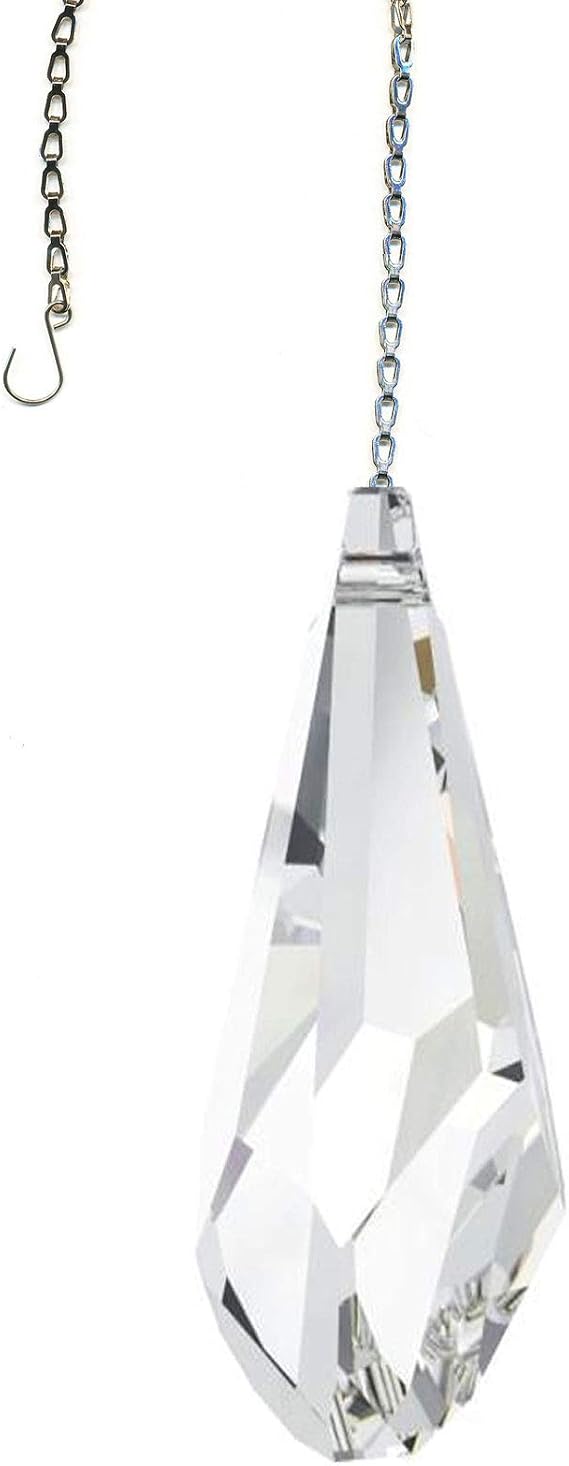 Swarovski Crystal 3" Modern Drop Prism Ornament Sun Catcher, Brilliance Austrian Crystal