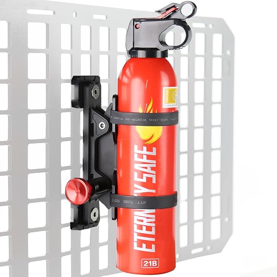 ZHILXN Aluminum MOLLE Panel Fire Extinguisher Mount Kit for 1-2in Slot Hole