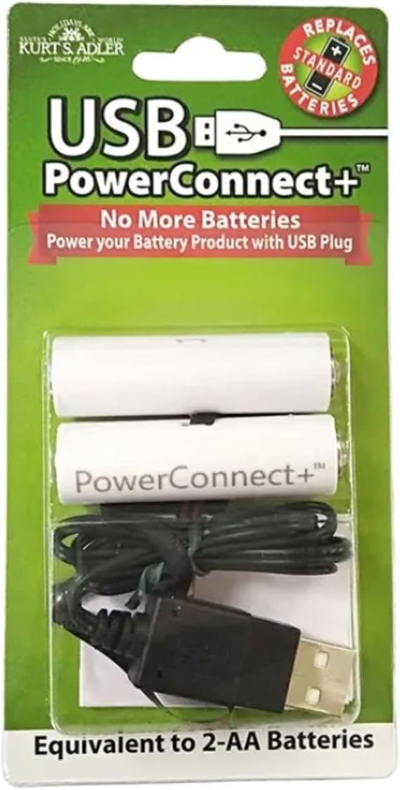 Kurt S. Adler 2-AA USB Power Connect and Converter