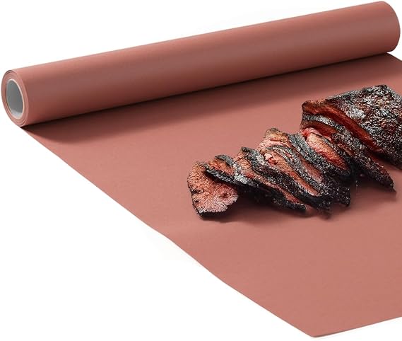 PH PERKHOMY Pink Butcher Paper Roll 18" x 360" (30') for Smoker BBQ Grilling Smoking Meat Unbleached Uncoated Unwaxed (Pink, 18" x 30')