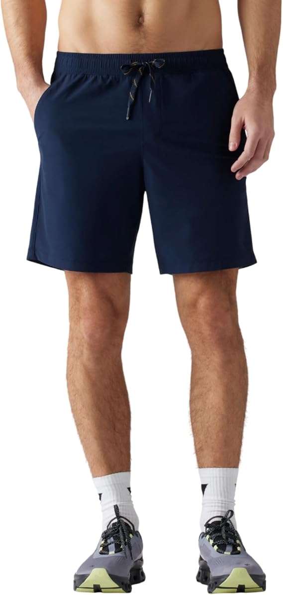 Rhone Mens 7 Pursuit Shorts Unlined Mens Gym Shorts with All-Way Stretch, Zipper Pocket - Moisture Wicking Workout Short