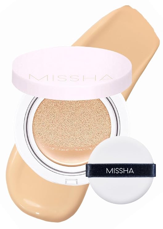 MISSHA Magic Cushion Foundation No.23 Natural Beige for Light with Neutral Skin Tone, Flawless Coverage, Dewy Finish, Easy Application for All Skin Types
