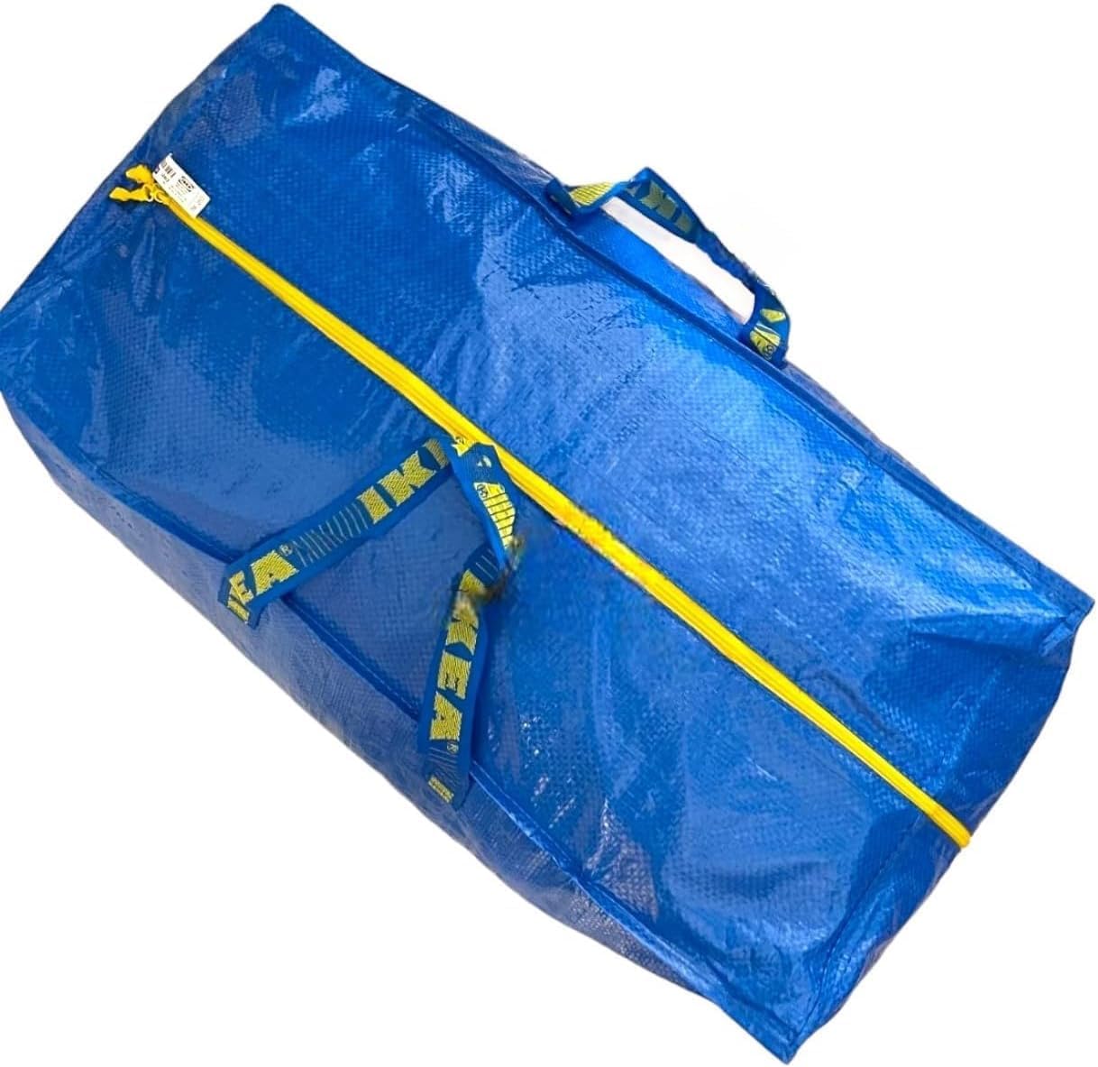 FRAKTA Gepäcktasche für Trolleys, blau, Länge: 73 cm, Tiefe: 35 cm, Höhe: 30 cm, maximale Tragkraft: 25 kg, Volumen: 76 l, kann in der Hand oder auf dem Rücken getragen werden
