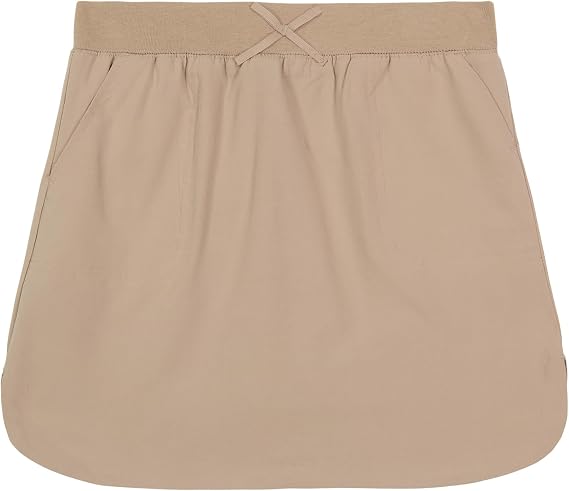 Izod Girls' School Uniform Pull-on Scooter Skirt with Undershorts, Knit Waistband & Functional Pockets, Wrinkle Resistant