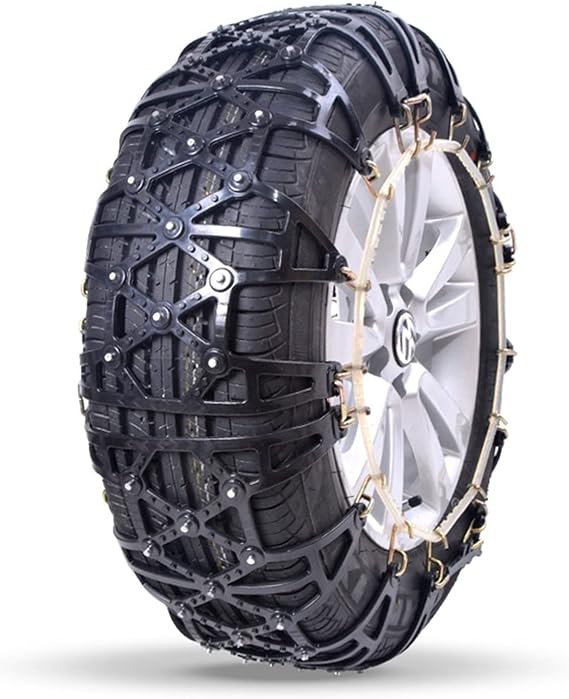 Snow Chains Car Anti Slip Snow Tire Chains Adjustable Anti- Skid Chains Car Tire Snow Chains for Car/SUV/Trucks(Color: Red, Size: 245/65 R17) (Color : Black, Size : 245/70 R17)