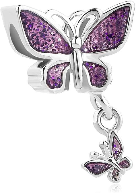 Sparkling Butterfly Charm Beads Compatible With Pandora Charms Bracelets