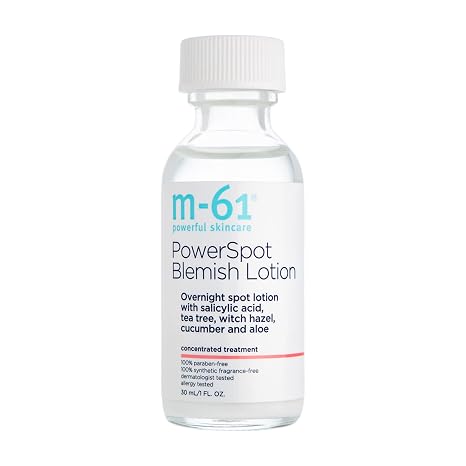 m-61 Powerspot Blemish Lotion, 1.0 Fl Oz | Fast-Acting Overnight Spot Treatment, Salicylic Acid, Tea Tree, Witch Hazel, Aloe