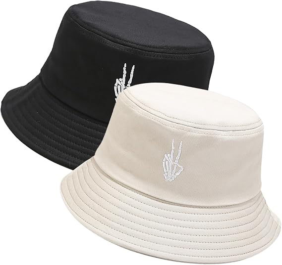 XYIYI 2 Pack Unisex Bucket Hat for Women Men Summer Beach Fishing Hat Sun Hat