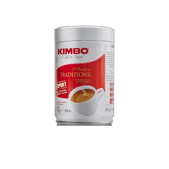 Kimbo Tradizione 100% Arabica Ground Coffee, Medium Roast, 8.8oz Tin