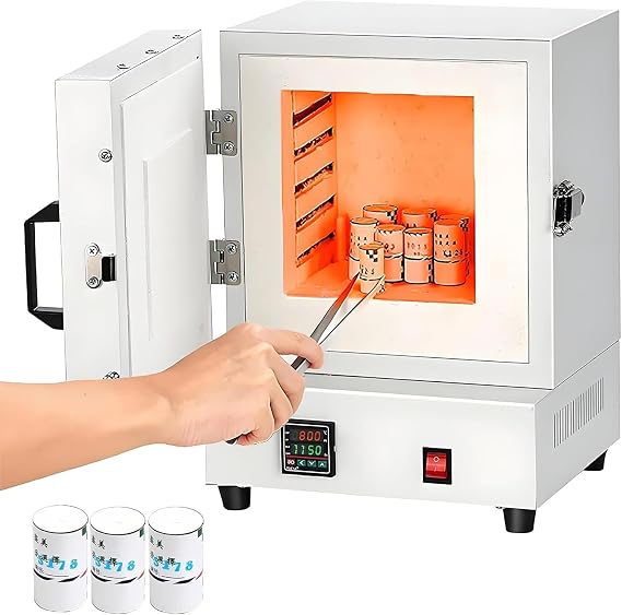 Electric Kiln Pottery, Kiln for Pottery at Home Ceramic, 1150C Metal Melting Furnace, Heat Treat Oven for Jewelry Making, Glazing, Dewaxing, Annealing and DIY Studio Projects