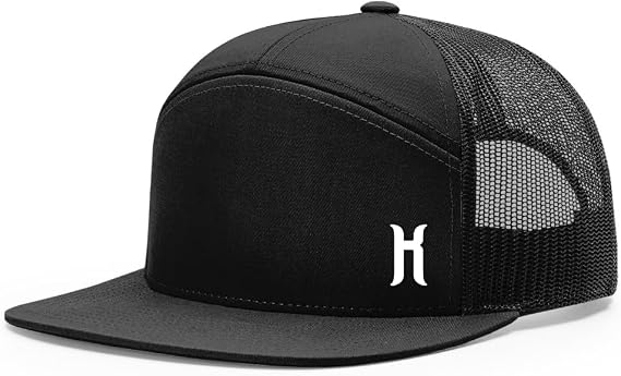 HatKings Seven Panel 168 Trucker Hat Snapback Lightweight Adjustable Mesh Back Cap