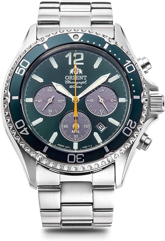 ORIENT Mako SOLAR PANDA Solar Panda Made in Japan Domestic Manufacturer Included, green, Bracelet Type
