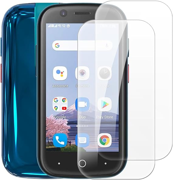 2 Pack Tempered Glass Screen Protector Set Compatible with Unihertz Jelly 2E Mini, HD Clear, Anti-Scratch, Bubble-Free, Easy Installation