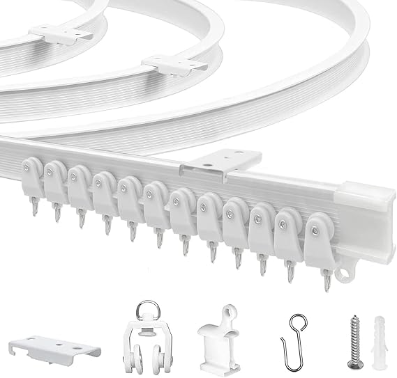 Flexible Bendable Ceiling Curtain Track, 3 m, White