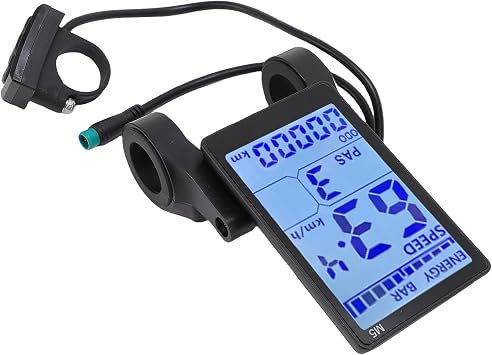 Electric Bike LCD Display, ABS Panel Display, Real Time Data with Clear Screen, Ideal for 22.2mm Handlebar Electric Scooter Bicycle