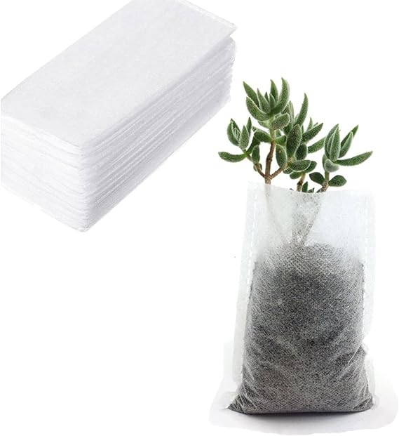 Non-Woven Fabric Bag Biodegradables Nursery Bag Plant Grow Bags Flower Pots for Home Garden Accessories Tool 100pcs