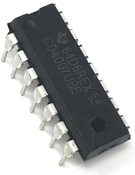 CD4007UBE CD4007 CMOS Dual Complementary Pair Plus Inverter Breadboard-Friendly (Pack of 2)