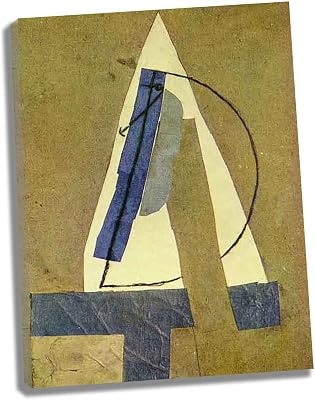 Lasite Pablo PicassoHead3Wall Art for Bedroom Wall Decor for Home kitchen Office Modern Canvas Artwork Picture on Canvas Ready to Hang30x39cm 12x15inch,Framed