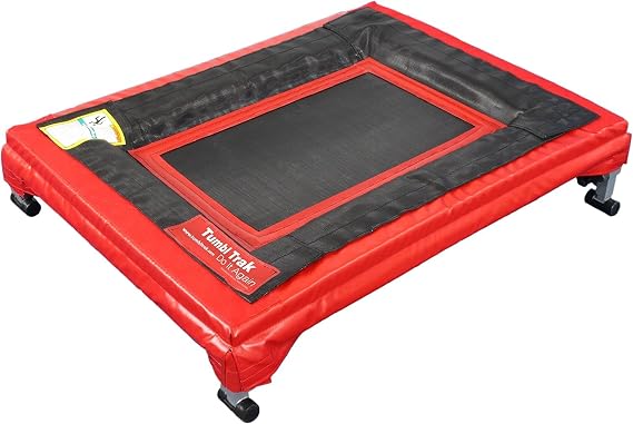 Tumbl Trak Mini Trak, Red - Small Mini Trampoline for Gymnastics, Cheer and Ninja Training