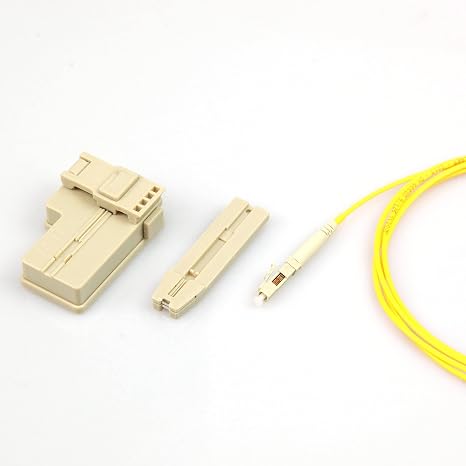 LEITE 10pcs LC MM Fiber Optic Quick Connectors Multi Mode Fiber Mechanical Fast Connectors Adapter for 0.9/2.0/3.0mm multimode Fiber Cable, MM, Gray