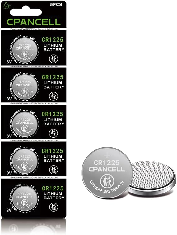 CPANCELL CR1225 Lithium Batteries 3V High Capacity Battery (5 Count)