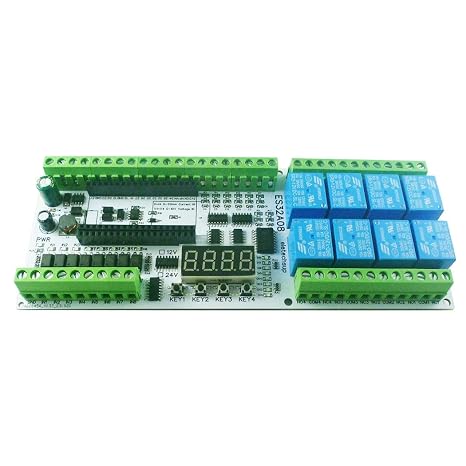 8AI-8DI-8DO DC 12V 24V ESP-WROOM-32 ESP32 Expansion Board RS485 4-20MA 0-5V 0-10V Analog Collection WiFi Relay Switch DIY (24V Relay Only Board)