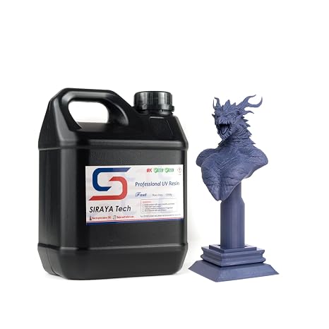 Siraya Tech Fast ABS-Like 3D Printer Resin, Non-Brittle, Navy Grey, 2kg | High Precision, Non-Brittle, 405nm UV-Curing, Rapid Photopolymer Resin, Ideal for LCD/DLP 3D Printing