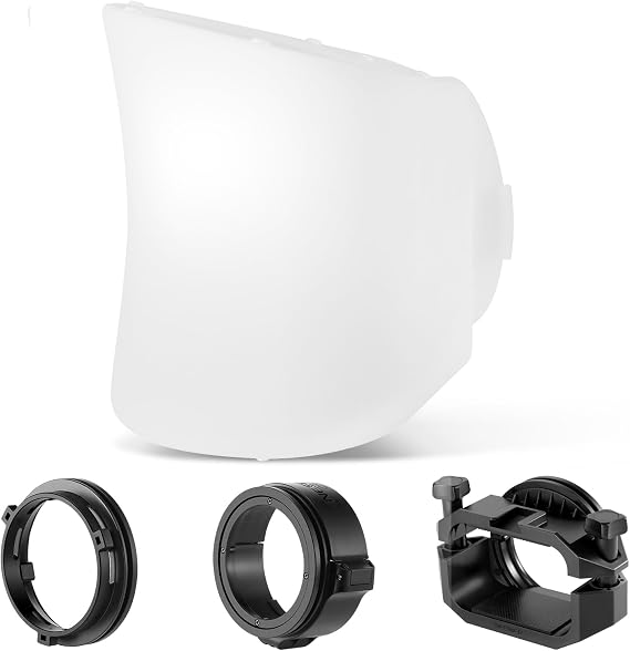 Neewer CRS7 Softbox Diffusion Dome with 3 Adapter Rings, Compatible with Godox V1 Z1 Z2 Round Head Flash and Square Speedlite Z760 and More, Mount for Video Light MS60B MS60C MS150B
