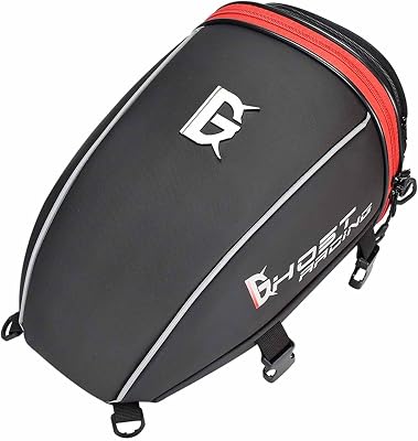 Motorcycle Tail Bag for Honda CB350 Hness 2020-2024 Expandable Multifunctional Storage Saddle Bag Waterproof Large Storage Space Duffle Travel Rear Rack Bag,Red