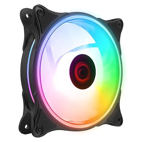 Rampage GLARE F50 38CFM 1200RPM 12cm Rainbow 3P+4P Molex Soketli Kasa Soğutma Fanı 38CFM 1200RPM 12cm Gökkuşağı (SİYAH)