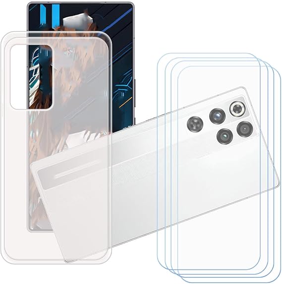 Translucent silicone cover applied Nubia Red Magic 11 Pro 6.85" + 4 pack HD Tempered Glass