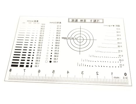 Size Estimation Chart SEC Surface Flaws Measure Gauge Defect Diamerer Line Dot Ruler Triangle (1)