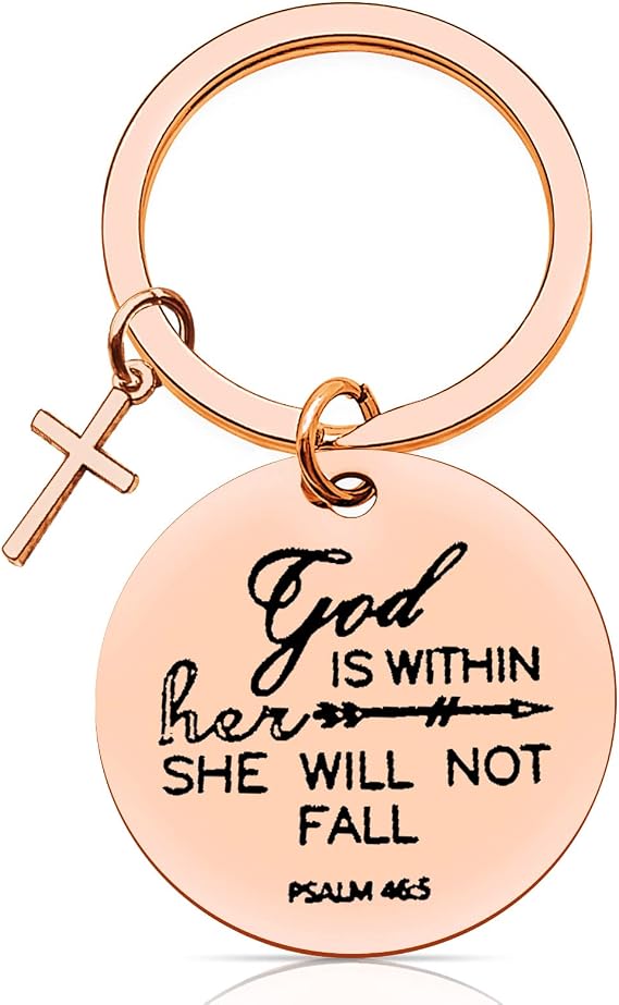 Vadaka Religious Christian Keychain for Women Girls Daughter Bible Verse Keychain Encouragement Inspirational Gifts Baptism Present Jewelry Easter Prayer Gifts Birthday Thanksgiving Gift