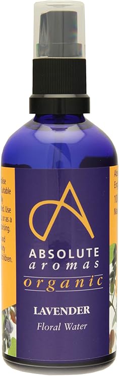 Absolute Aromas Certified Organic Lavender Water 100ml - Pure, Natural, Nourishing and Hydrating Facial Toner Spray - Suitable for All Skin Types