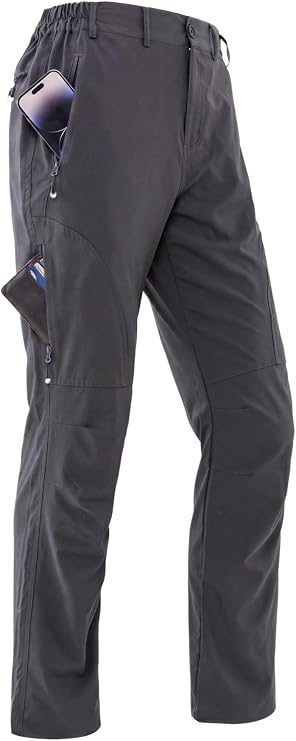 Gash Hao Mens Lightweight Hiking Pants Waterproof Quick Dry