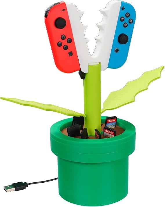 Charging Dock for Nintendo Switch Joy con, Switch Docking Station with 8 Game Slots, Must Have Gaming Setup Accessories for Gamer, Type-A Fast Charger Cable for Joycons